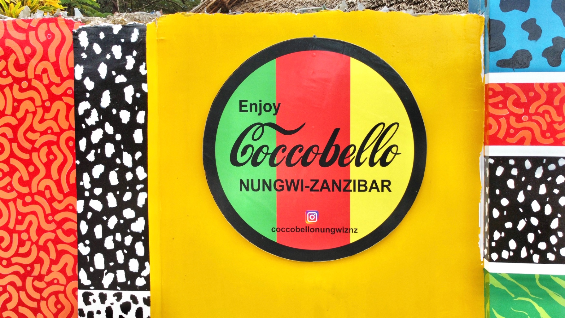 Coccobello Nungwi-Zanzibar signature logo on painted wall